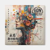 NEON ROSE MAGNEET (Voorkant)