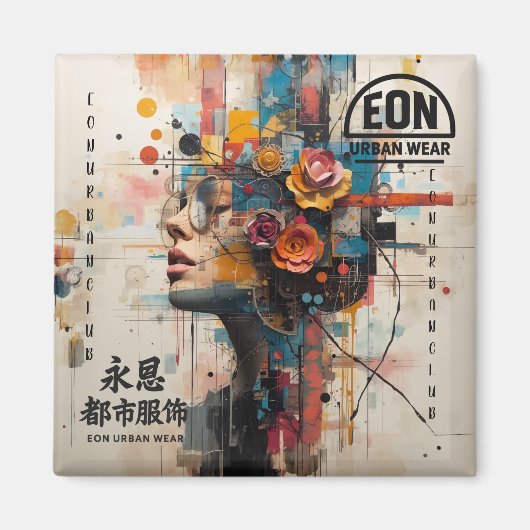 NEON ROSE MAGNEET (Voorkant)