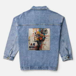 NEON ROSES DENIM JACKET