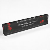Neon Roses élégant Goth Desk Plaque de référence