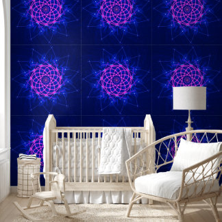 Neon Rosette Glow Behang