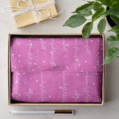 Neon Roze | Aangepaste scripttekst Elegant Kerstmi Tissuepapier (Geschenk)