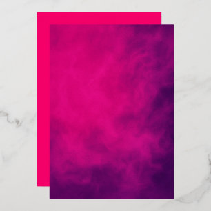 Neon Roze Achterfolie Uitnodiging – Aanpasbaar
