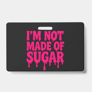 Neon Roze Drip Badge (Zwart) – Aanpasbaar