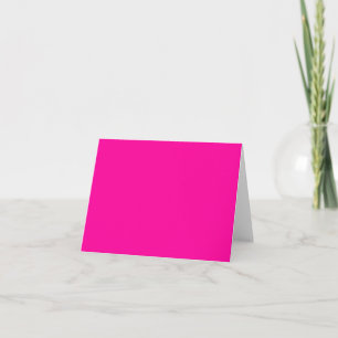 Neon Roze Effen Kleur Bedankkaart
