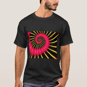 Neon Roze En Gele Spiraal Fractal - T-Shirt