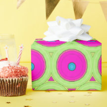 Neon roze en groene Abstracte cirkels