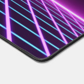 Neon Roze Futuristische Retro Stijl Jaren 80 Video Bureaumat (Hoek)