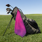 Neon Roze Gradient Custom Golf Handdoek (Groen)