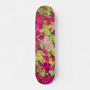 Neon Roze Groene Grunge Spat Skateboard