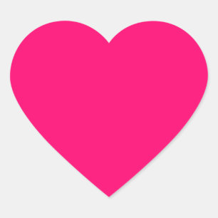 Neon Roze Hart Stickers -  & Bulk