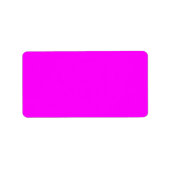 Neon roze hexuitdraai code FF00FF Etiket (Voorkant)