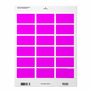 Neon roze hexuitdraai code FF00FF Etiket