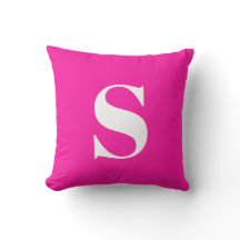 Neon Roze Initiaal Monogrammed Outdoor Kussen