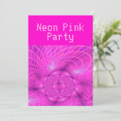 Neon roze kaart (Staand voorkant)