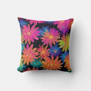 Neon Roze Margriet Kussen