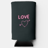 Neon Roze op Black LOVE hart (Voorkant)