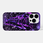 Neon Roze Paarse Olifant iPhone Case Hoesje (Achterkant horizontaal)