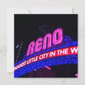 Neon Roze Reno Boog Foto Verloofdengeselschap Fees Kaart (Voorkant)
