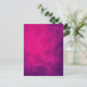 Neon Roze Rook Briefkaart -  (Staand voorkant)