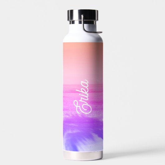 Neon Roze Sinaasappel Paarse Tropical Paradise Tre Waterfles (Links)