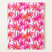 Neon Roze Sinaasappel Palmboom Ibiza Planner (Achterkant)