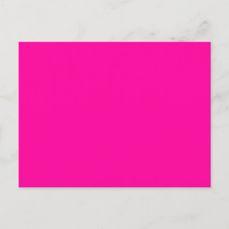 Neon Roze Solid Color Briefkaart