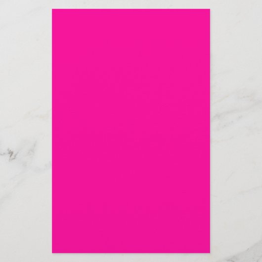 Neon Roze Solid Color Briefpapier (Achterkant)