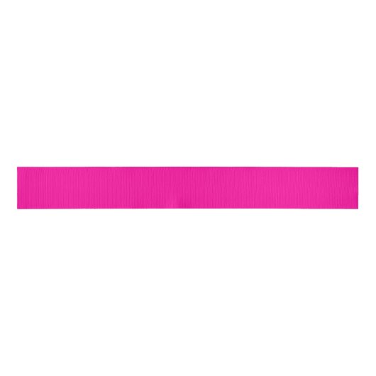 Neon Roze Solid Color Grosgrain Lint (Voorkant)