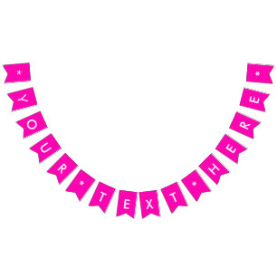 Neon Roze Solid Color past deze aan Vlaggetjes
