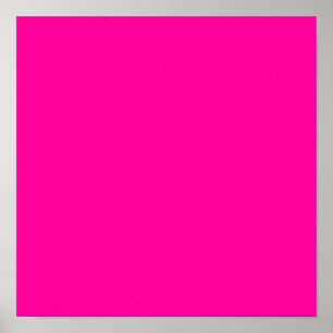 Neon Roze Solid Color Poster