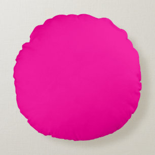 Neon Roze Solid Color Rond Kussen