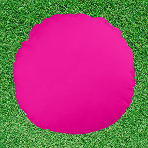 Neon Roze Solid Color Rond Kussen