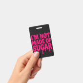 Neon Roze Verticale Badge (Zwart) –  (Handheld)