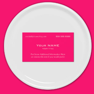 Neon roze visitekaartje