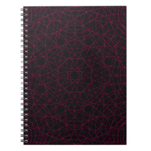 Neon Roze Webpatroon Notitieboek -