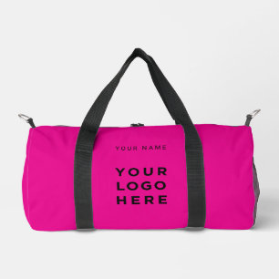 Neon Roze Zakelijk Logo Naam Instagram Fitness Plunjezak