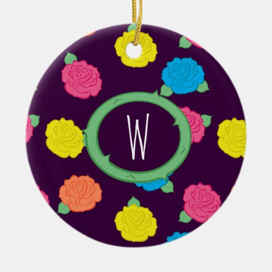 Neon Rozen Ornament (Voorkant)