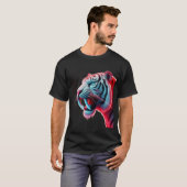 Neon sabertooth tijger t-shirt (Voorkant volledig)
