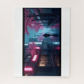 Neon Samurai Nights Puzzle – Retro Anime Tokyo Sce (Vertical)