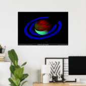 Neon Saturn Poster (Thuiskantoor)