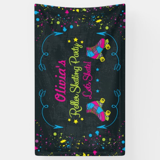 Neon, Schaats partijbanner Spandoek (Verticaal)