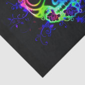 Neon schedel gezicht tissuepapier (Detail)