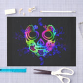 Neon schedel gezicht tissuepapier (Craft)