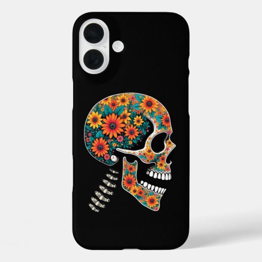 Neon schedel - Halloween gothic Case-Mate iPhone Case (Achterkant)