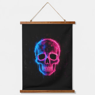 Neon Schedel Hangend Wandkleed