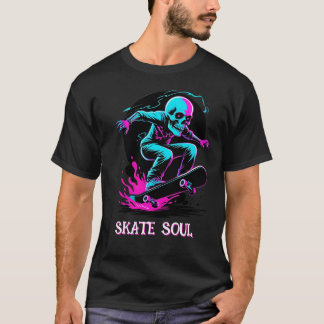 Neon Schedel Skateboard T-Shirt