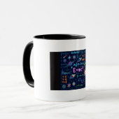 Neon Science Equations Coffee Mug | Physics Math S Mok (Voorkant links)