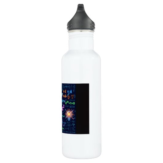 Neon Science Equations Water Bottle | Physics Math Waterfles (Rechts)