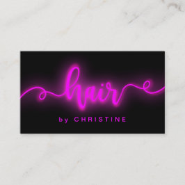 neon script haar afspraak kaart afsprakenkaartje